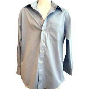 Joseph & Feiss Mens 16 32/33 Light Blue Long Sleeve Dress Shirt Classic Fit